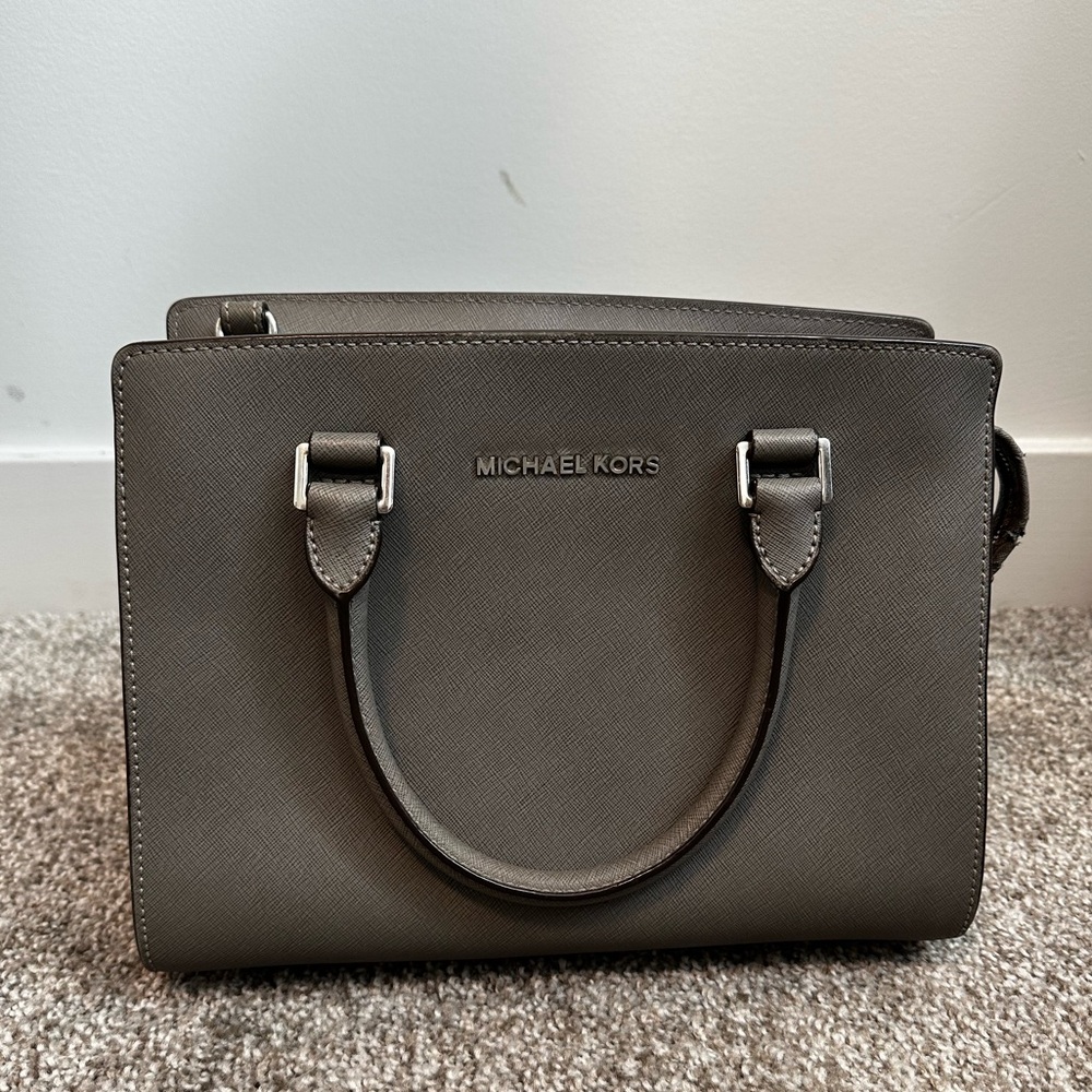 Michael Kors Leather Gray Handbag